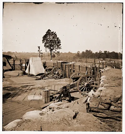 Atlanta Georgia. Confederate fort in front of Atlanta
