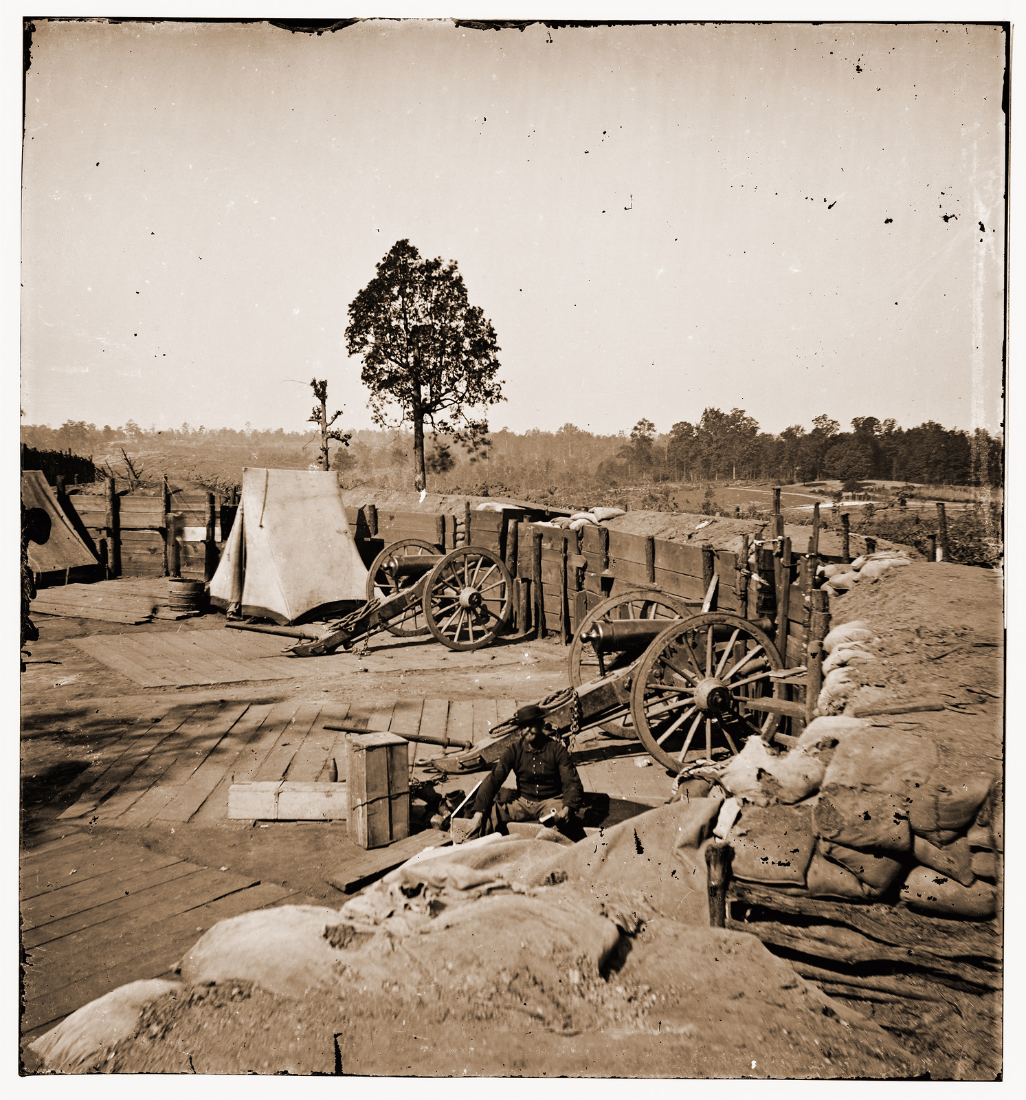 Atlanta Georgia. Confederate fort in front of Atlanta, 1864 — historic photograph