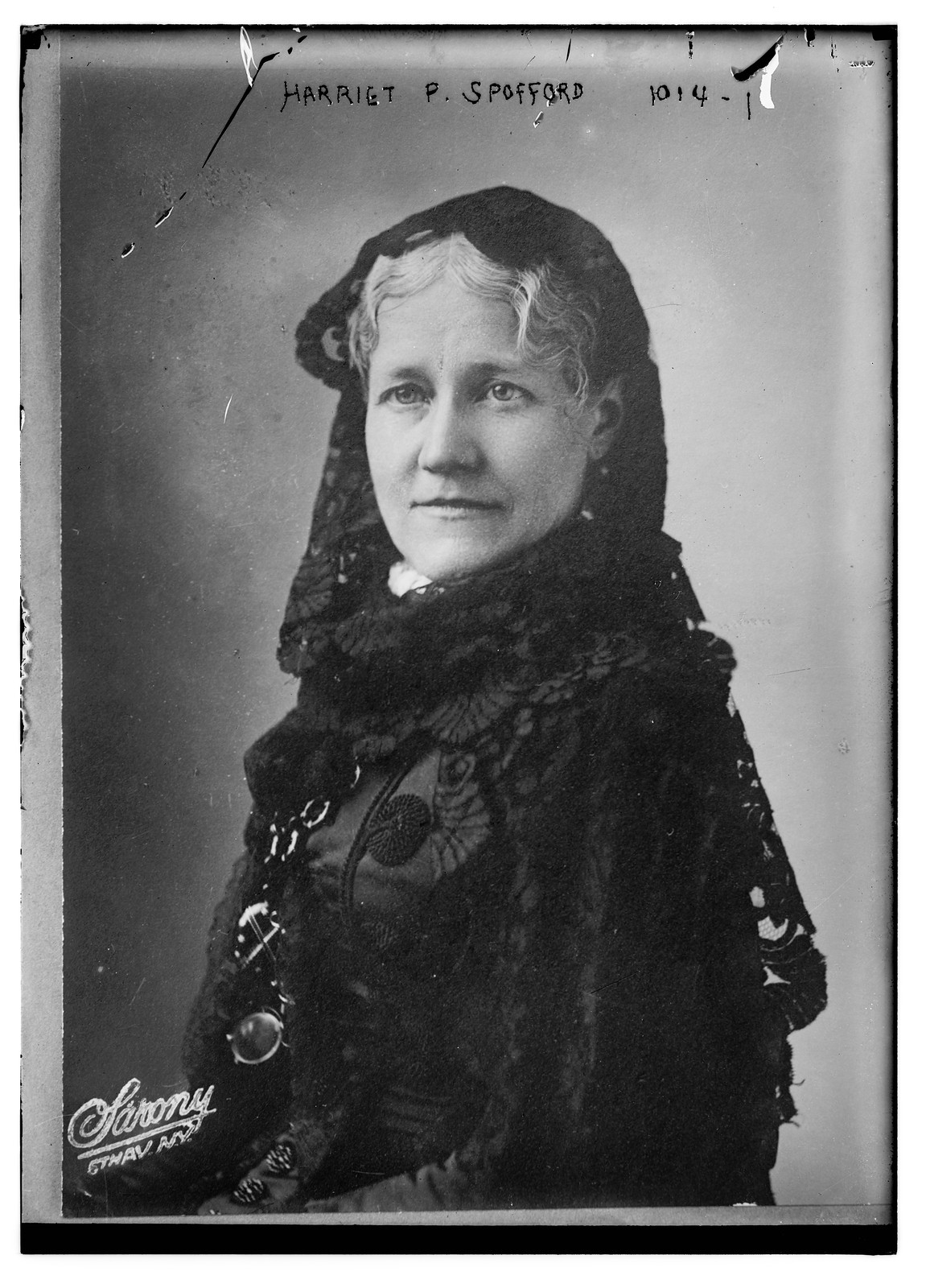 Harriet P. Spofford, Sarony, New York / Sarony, n/a — historic photograph