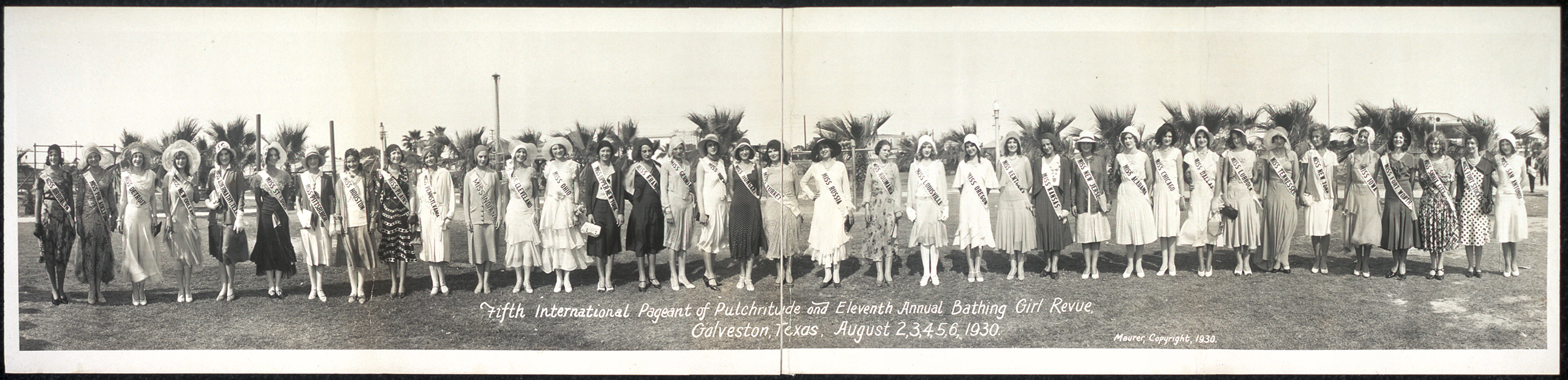 Annual Bathing Girl Revue, Galveston, Texas, 1930, 1930 — historic image