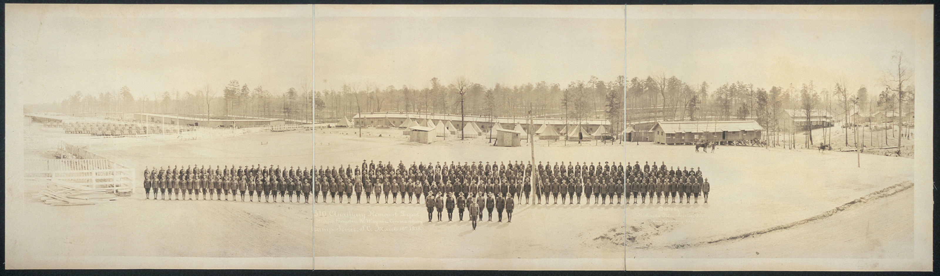 310 Aux Remount Depot Camp Sevier, South Carolina, 1918, 1918 — historic image