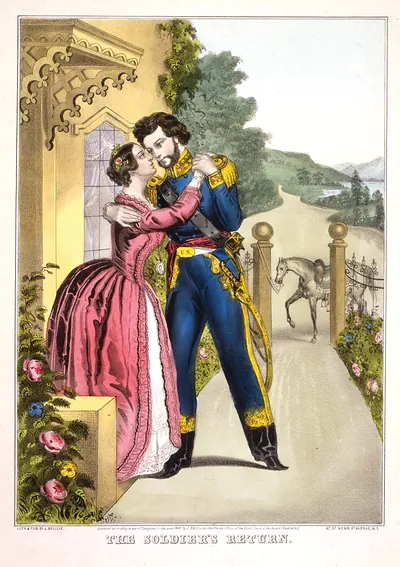 The soldier's return / lith. & pub. by J. Baillie, N.Y.
