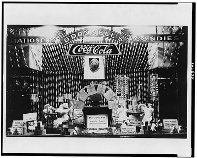 [Window display featuring Pond's Extract products in O'Donnell's drugstore, probably in Washington, D.C.]