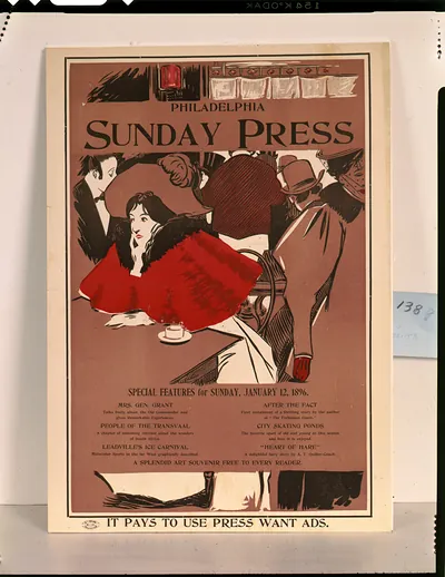 Philadelphia Sunday Press--Special features for Sunday, January 12, 1896 / Brill.