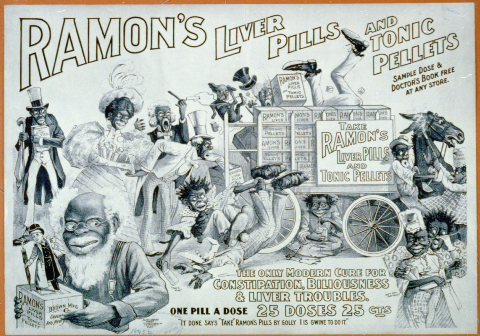 Ramon's Liver Pills and Tonic Pellets., Cincinnati : The U.S. Printing Co., 1898. — vintage poster