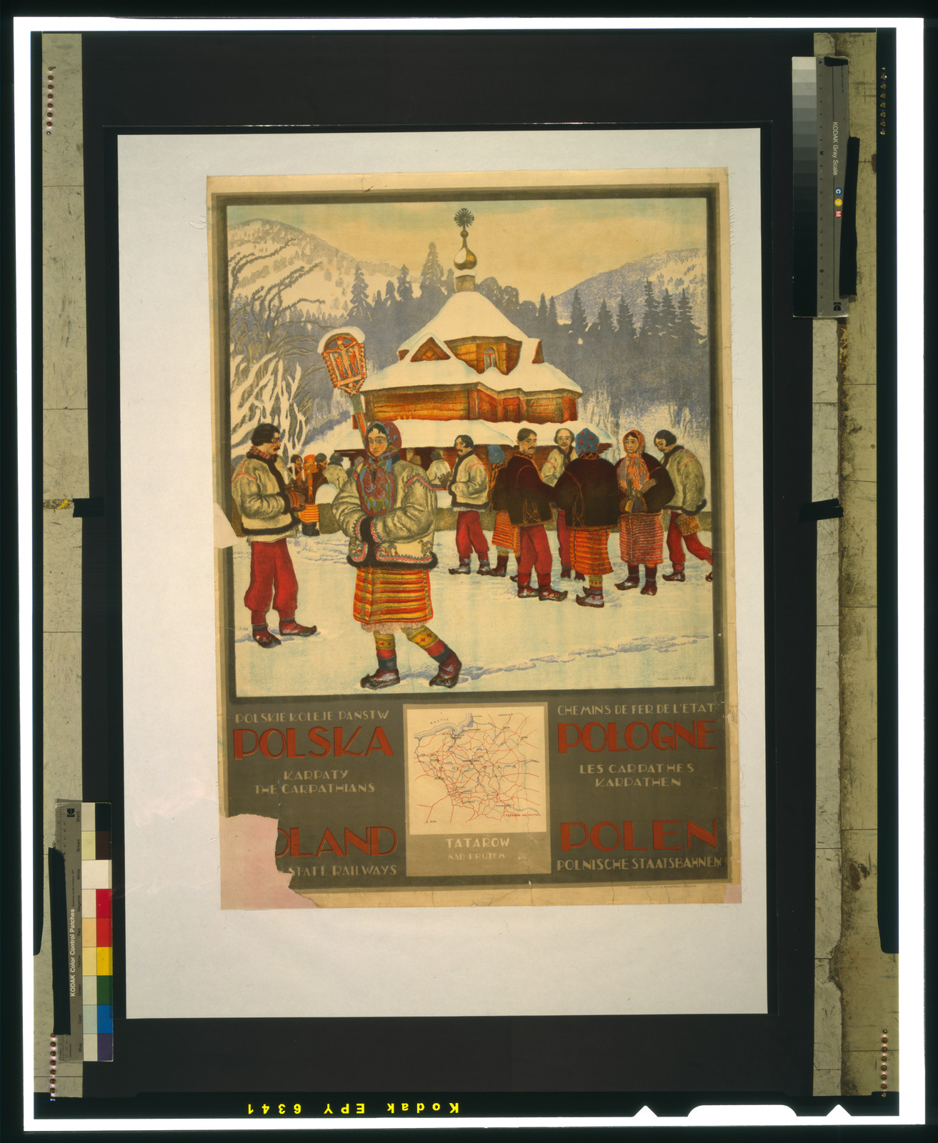 Polskie koleje państwowe--Polska--Karpaty / Wlad. Jarocki., Kraków : Lit. A. Pruszyński, [ca. 1935] — vintage poster