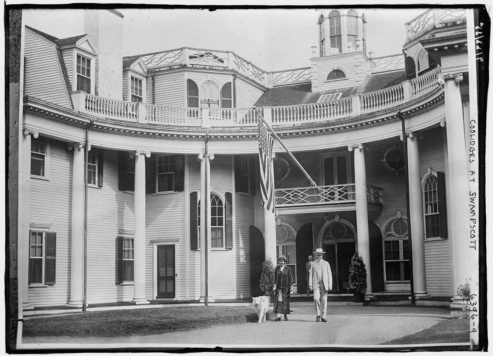Calv. Coolidge & wife at Swapscott, n/a — historic photograph