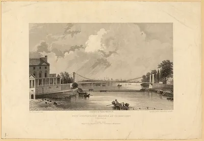 New Suspension Bridge at Fairmount, Philadelphia