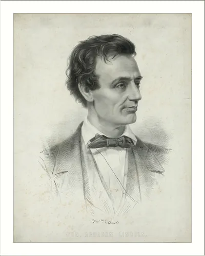 Hon. Abraham Lincoln, portrait lithograph