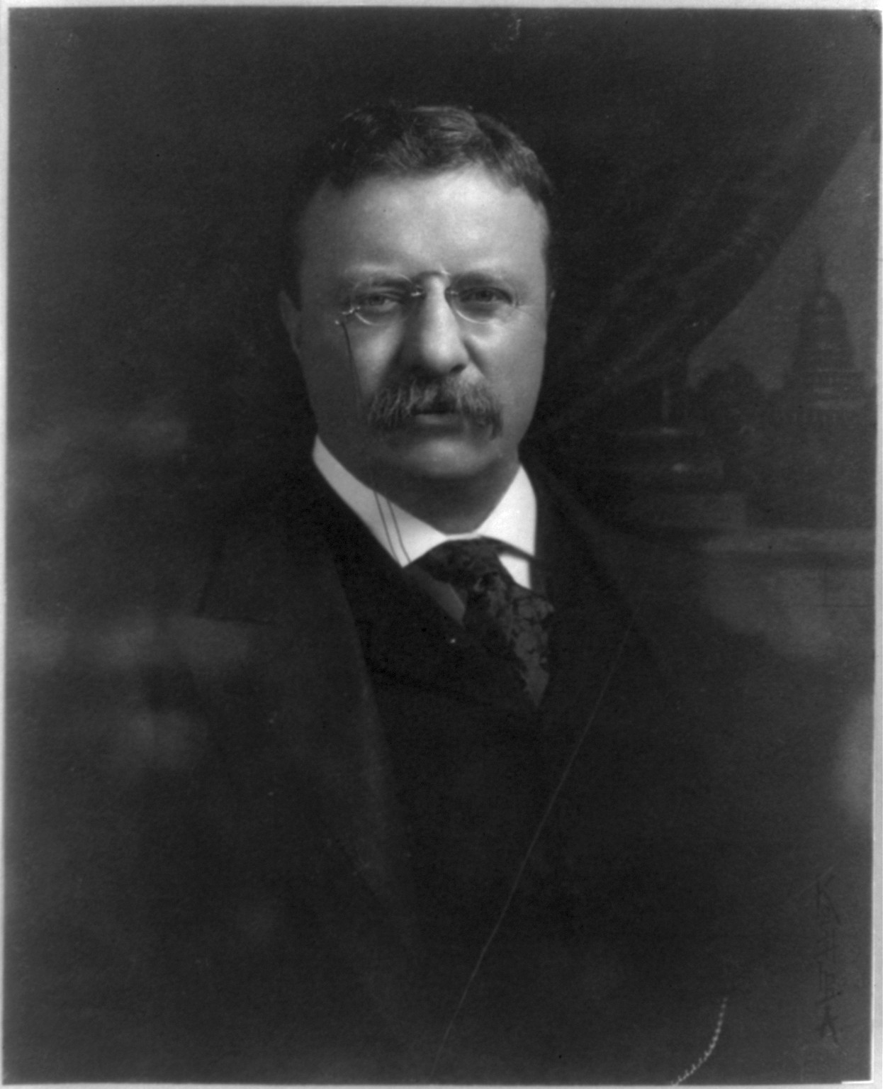 [Theodore Roosevelt, half-length portrait, facing front], c1905. — historic photograph