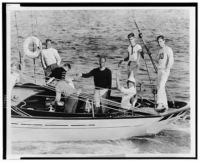 President Roosevelt and sons on the Amberjack