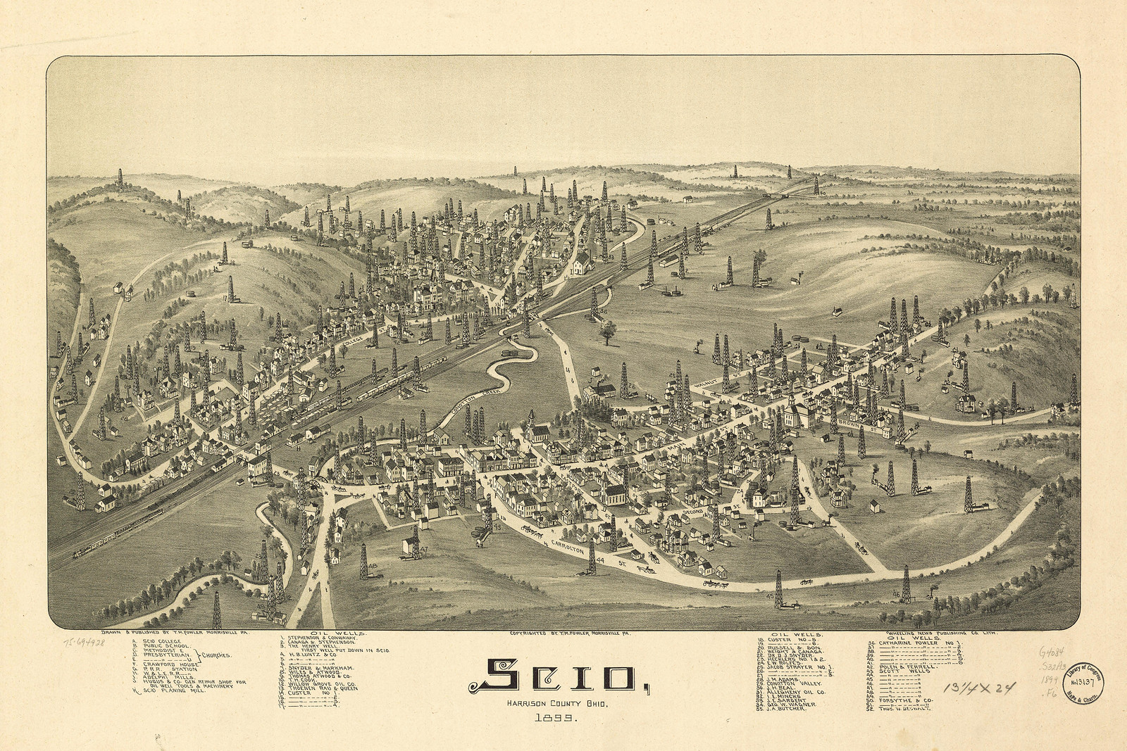 Scio, Ohio, 1899, 1899 — antique map