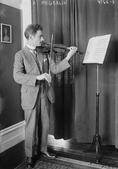 A. Megerlin with violin