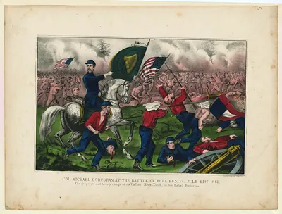 Col. Michael Corcoran, at the Battle of Bull Run, Va.-July 21st 1861: The desperate and bloody charge of the Gallant Sixty Ninth on the rebel batteries