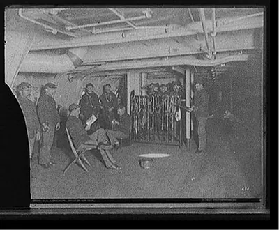 U.S.S. Brooklyn, group on gun deck