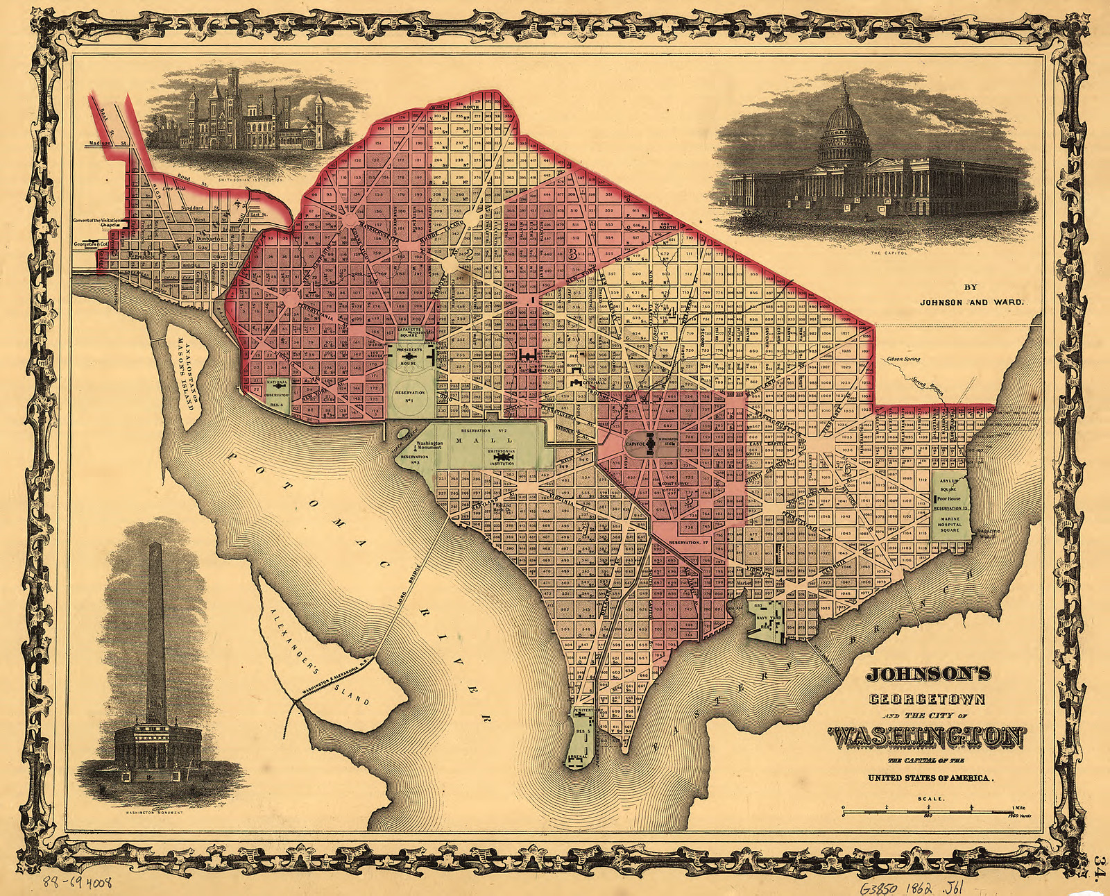 Johnson's Georgetown and the City of Washington, the Capital of the United States of America — historic image