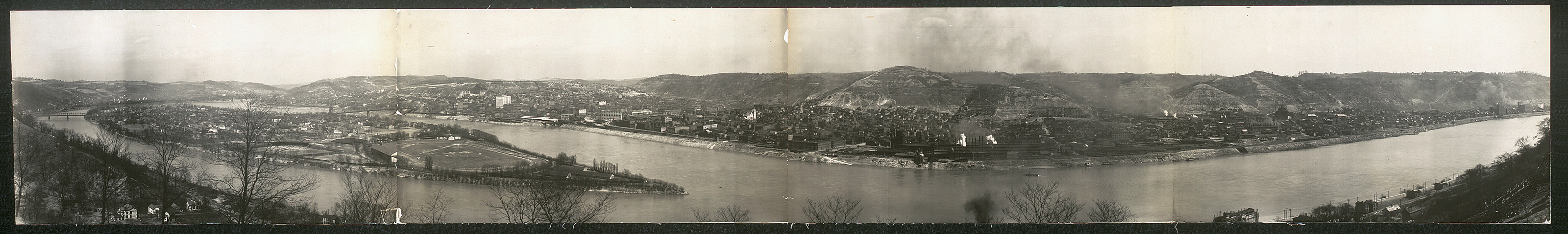 Birds eye view Wheeling, West Virginia, 1909 — historic image