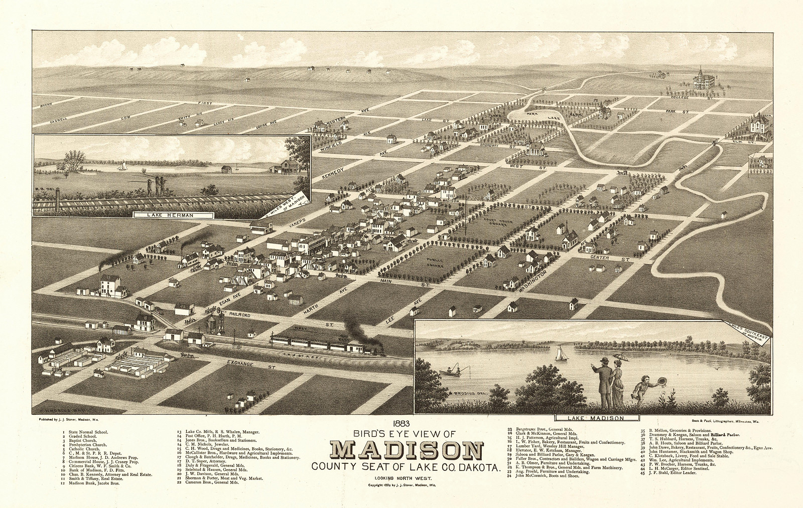 Madison, Dakota Territory, 1883, 1883 — antique map