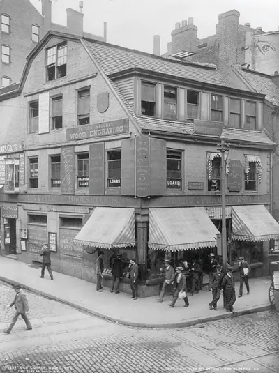 Old Corner Bookstore, First Brick Building in Boston