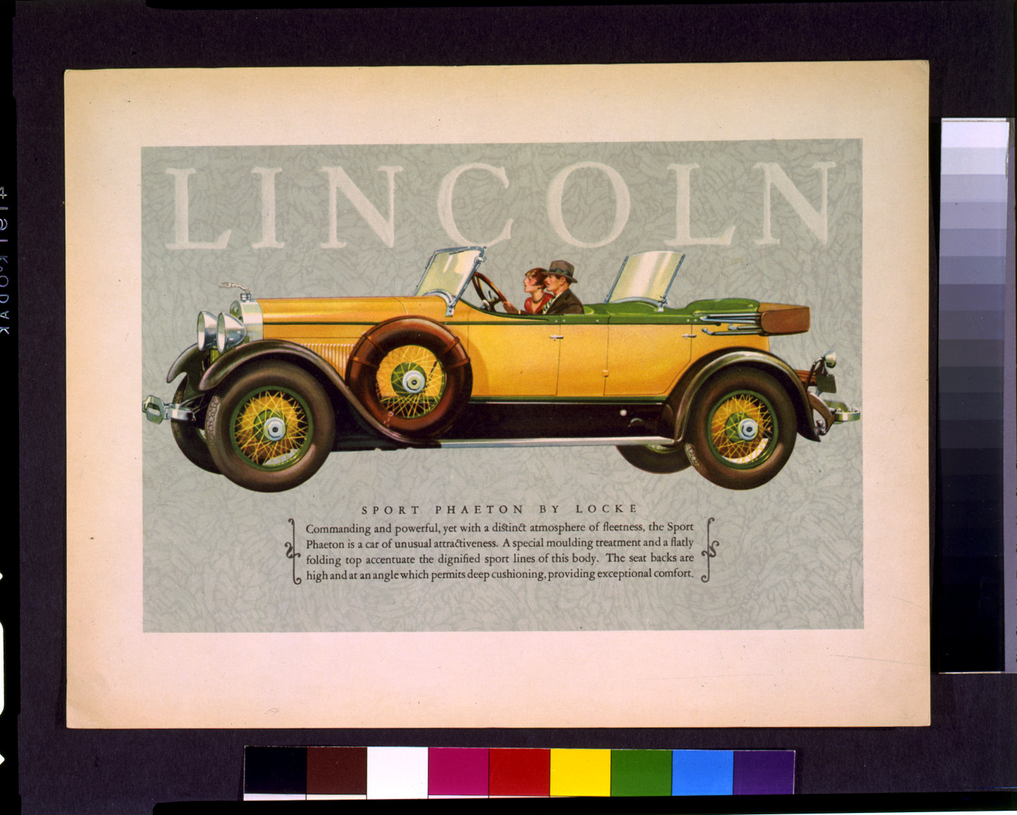 Lincoln. Sport phaeton by Locke, [between 1927 and 1934] — historic print