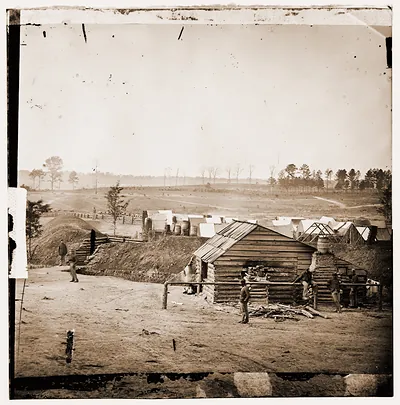 Chapins Bluff Virginia (vicinity). Fort Burnham formerly Confederate Fort Harrison