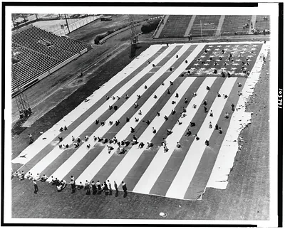 World's largest flag cleaned