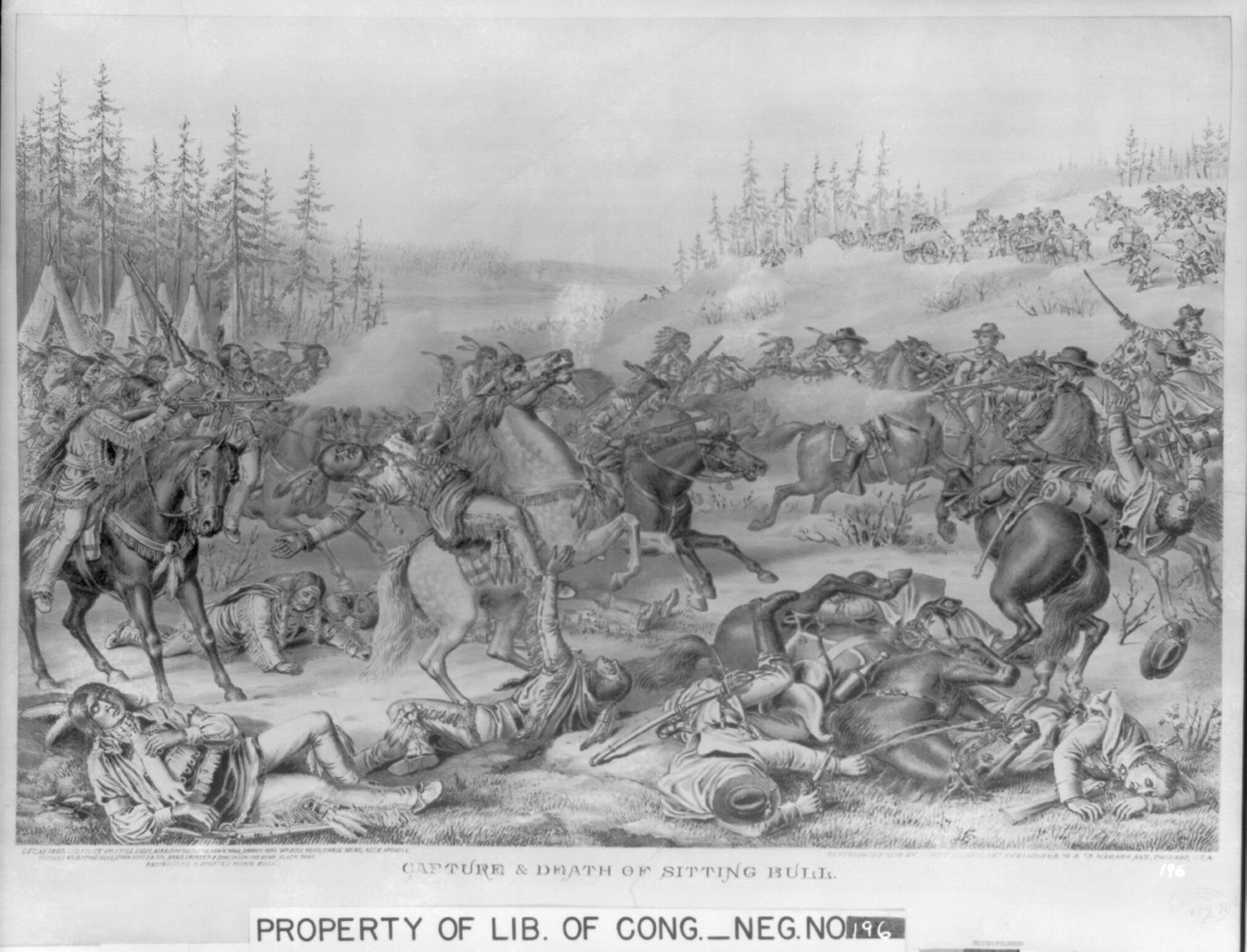 Capture & death of sitting bull, c1891 Jan. 5. — historic print