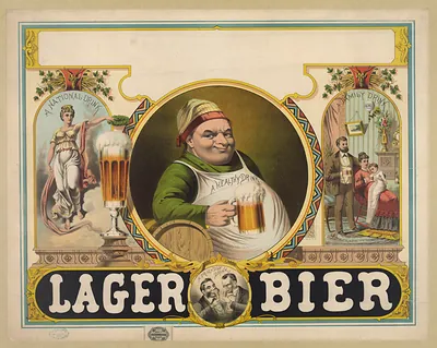 Lager Bier poster: a national, healthy and family drink