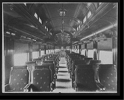 [Chicago and Alton Railroad chair car]