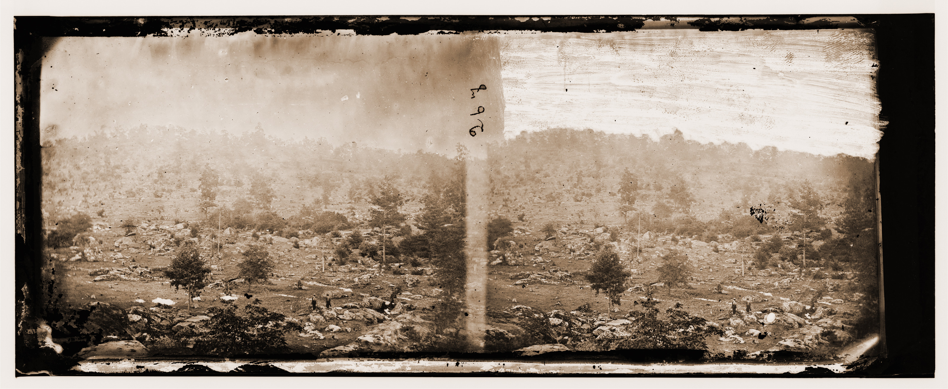 Gettysburg Pennsylvania. View of Round Top, 1863 — historic photograph