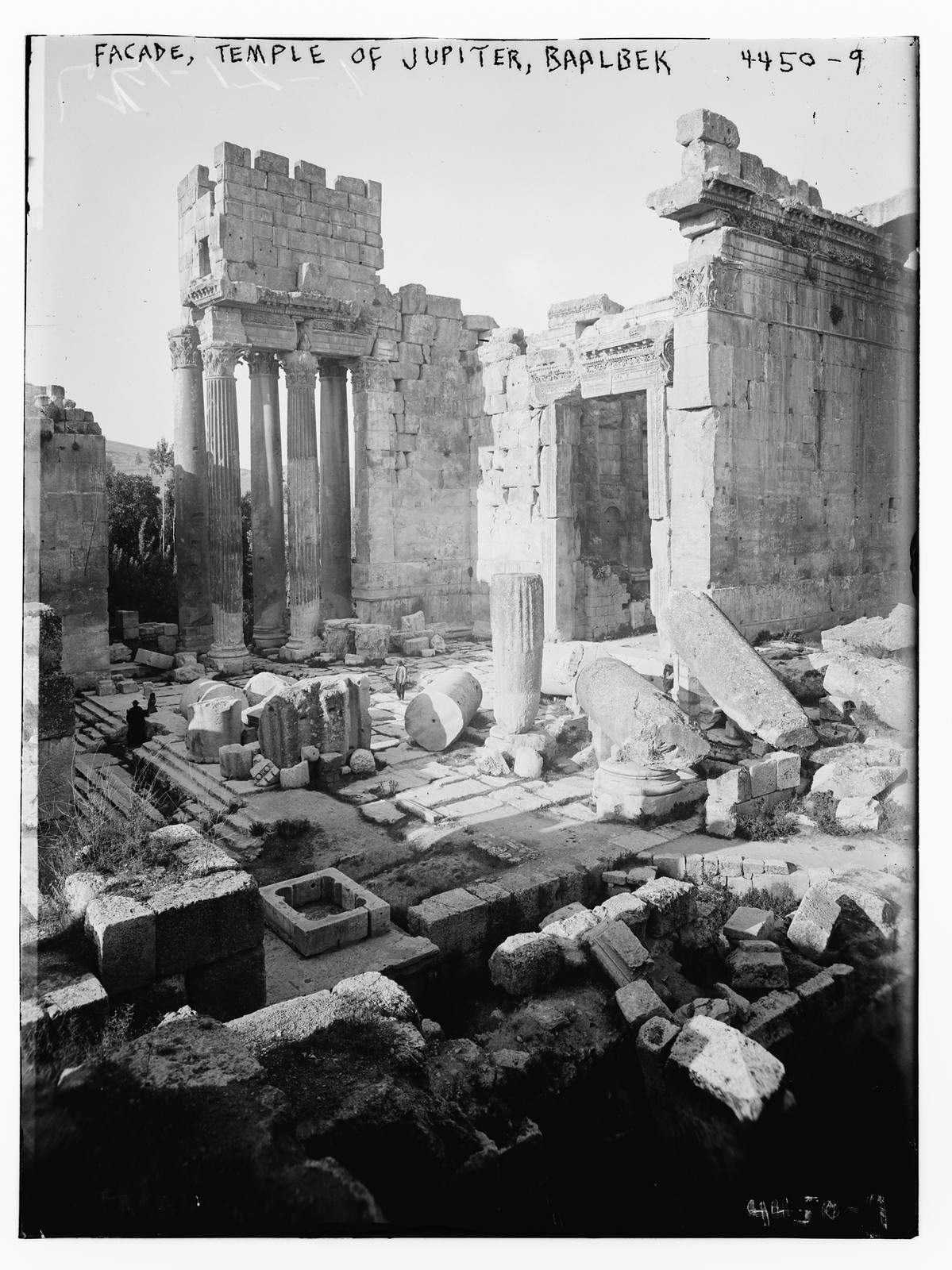 Façade, Temple of Jupiter, Baalbek, n/a — historic photograph
