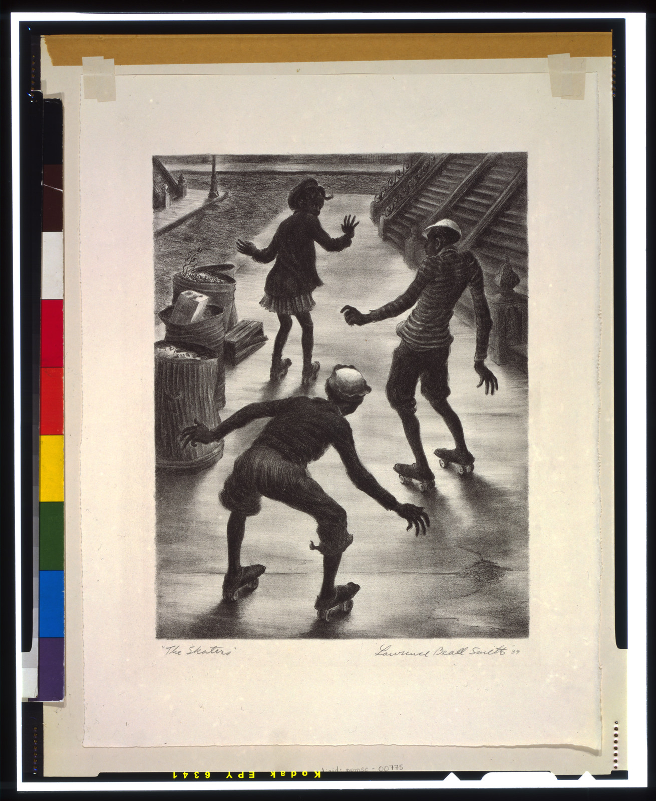 The skaters / Lawrence Beall Smith '39., [19]39. — antique lithograph