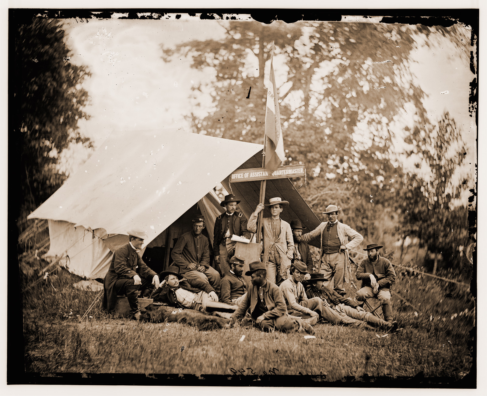 Fairfax Courthouse Virginia. Capt. J.B. Howard Office of Assistant Quartermaster Ar, 1863 — historic photograph