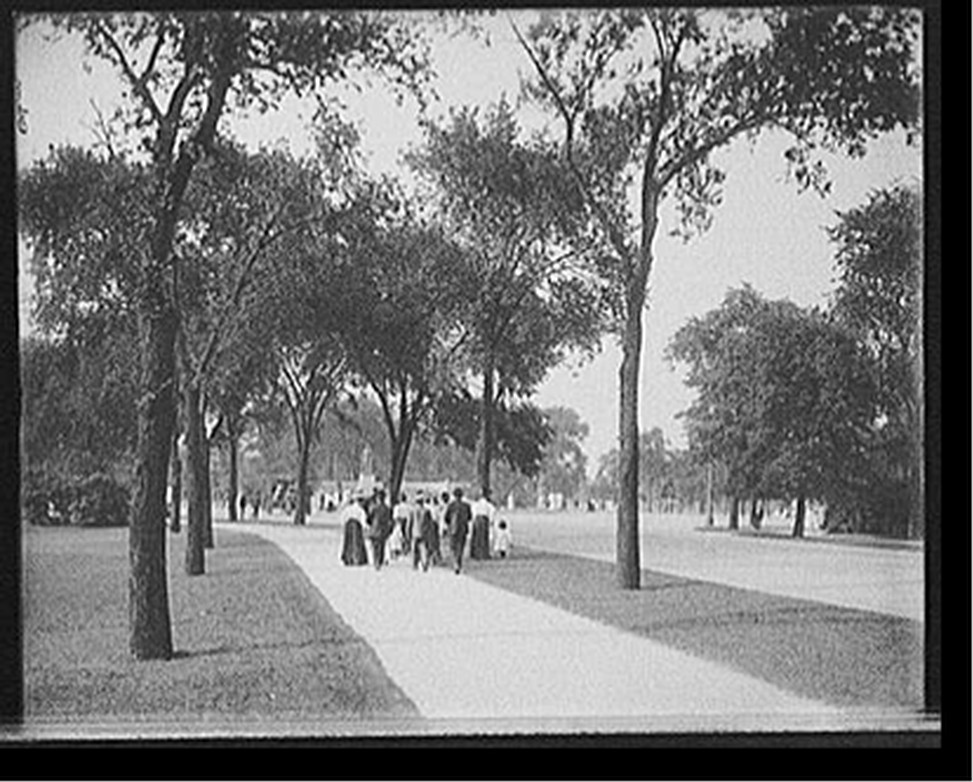 [A Driveway, Lincoln Park, Chicago, Ill.], [between 1900 and 1910] — historic photograph