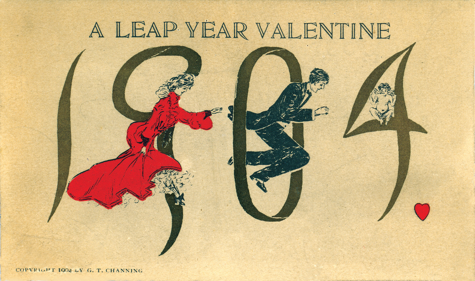 1904, a Leap Year Valentine, 1904 — historic image