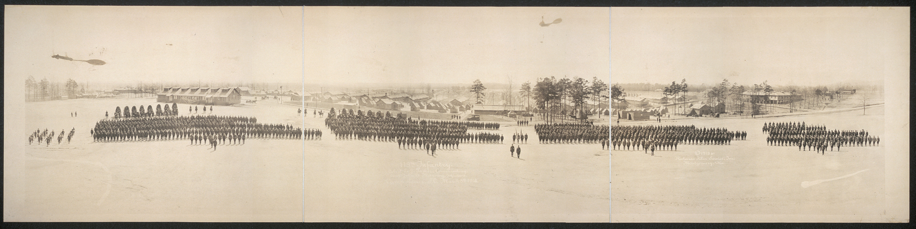 119th Infantry Camp Sevier, South Carolina, 1918, 1918 — historic image