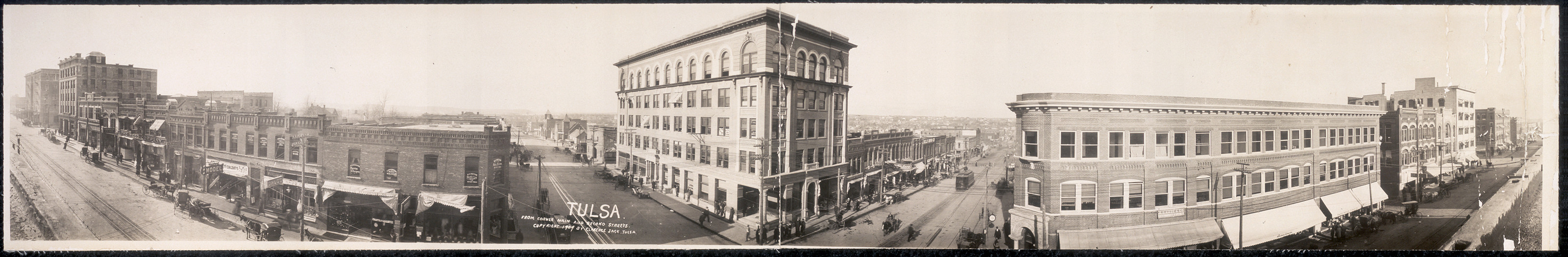 Tulsa Main and 2nd, Oklahoma, 1910, 1910 — historic image