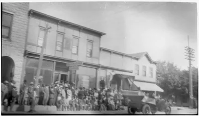 Historic Street Photo - Belle Case La Follette in votes for women auto