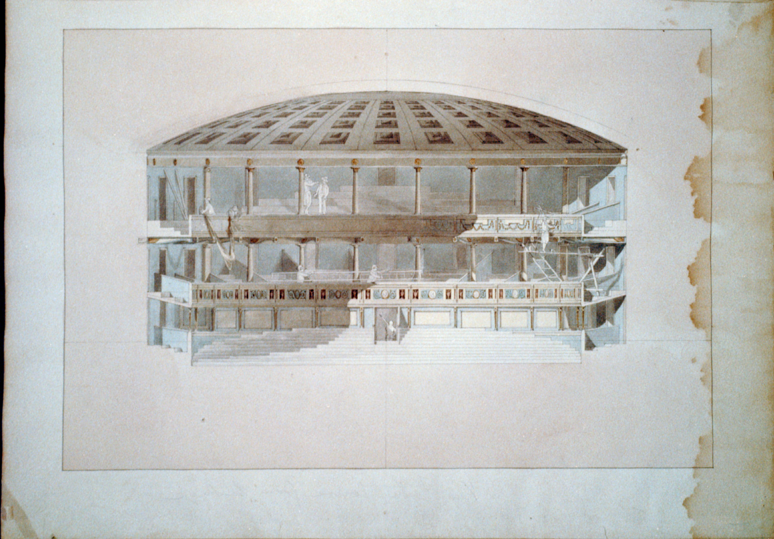[Theater and hotel building (Theatre Richmond Virginia. 5--section of theatre with figures]", ADE - UNIT 2885, no. 5 (C size) [P&P]Check for an online group record (may link to related items) — vintage poster
