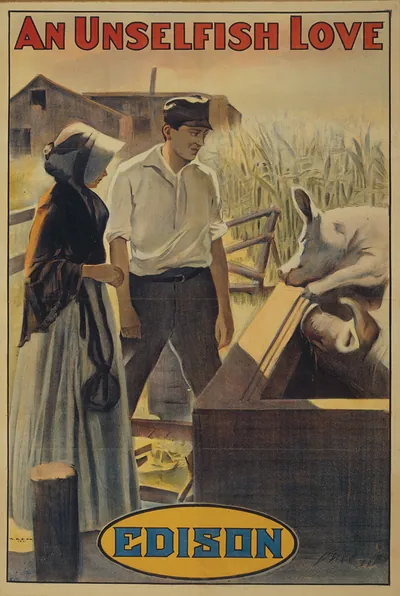 An Unselfish Love, Edison film poster