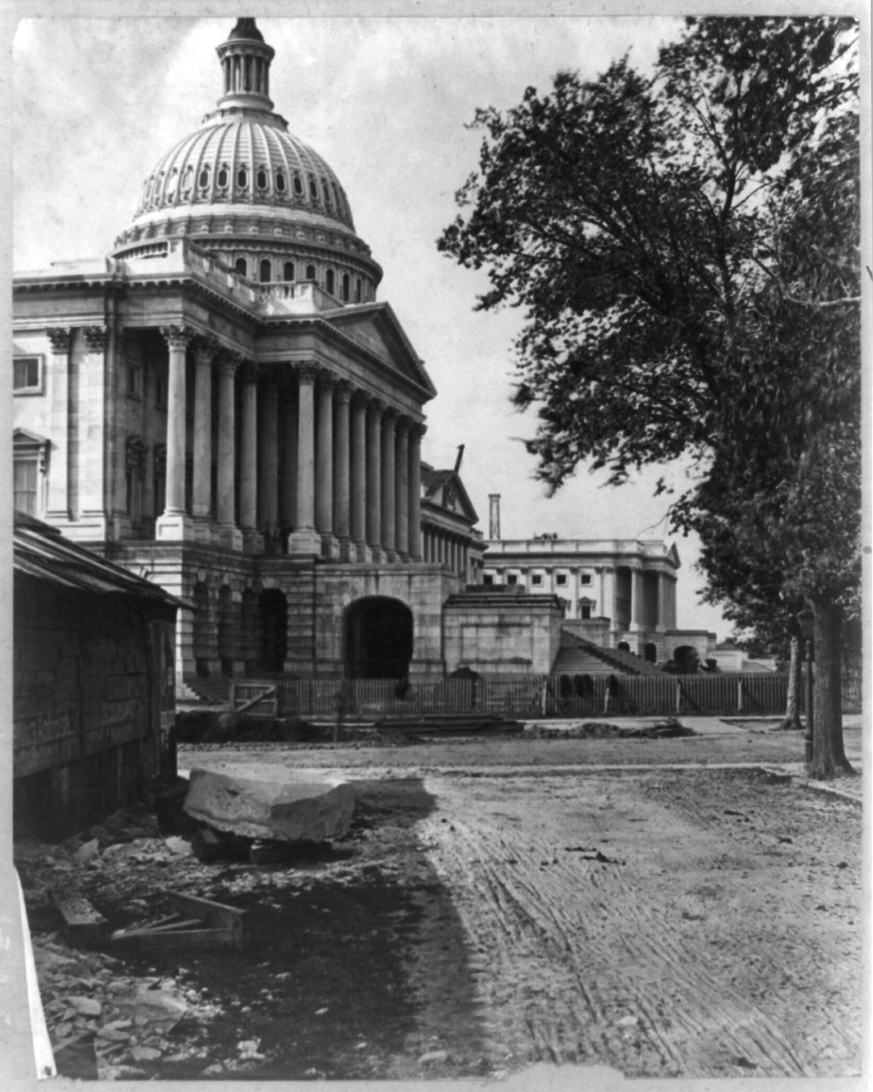 [Capitol exterior, east front], [between 1853 and 1878] — historic photograph