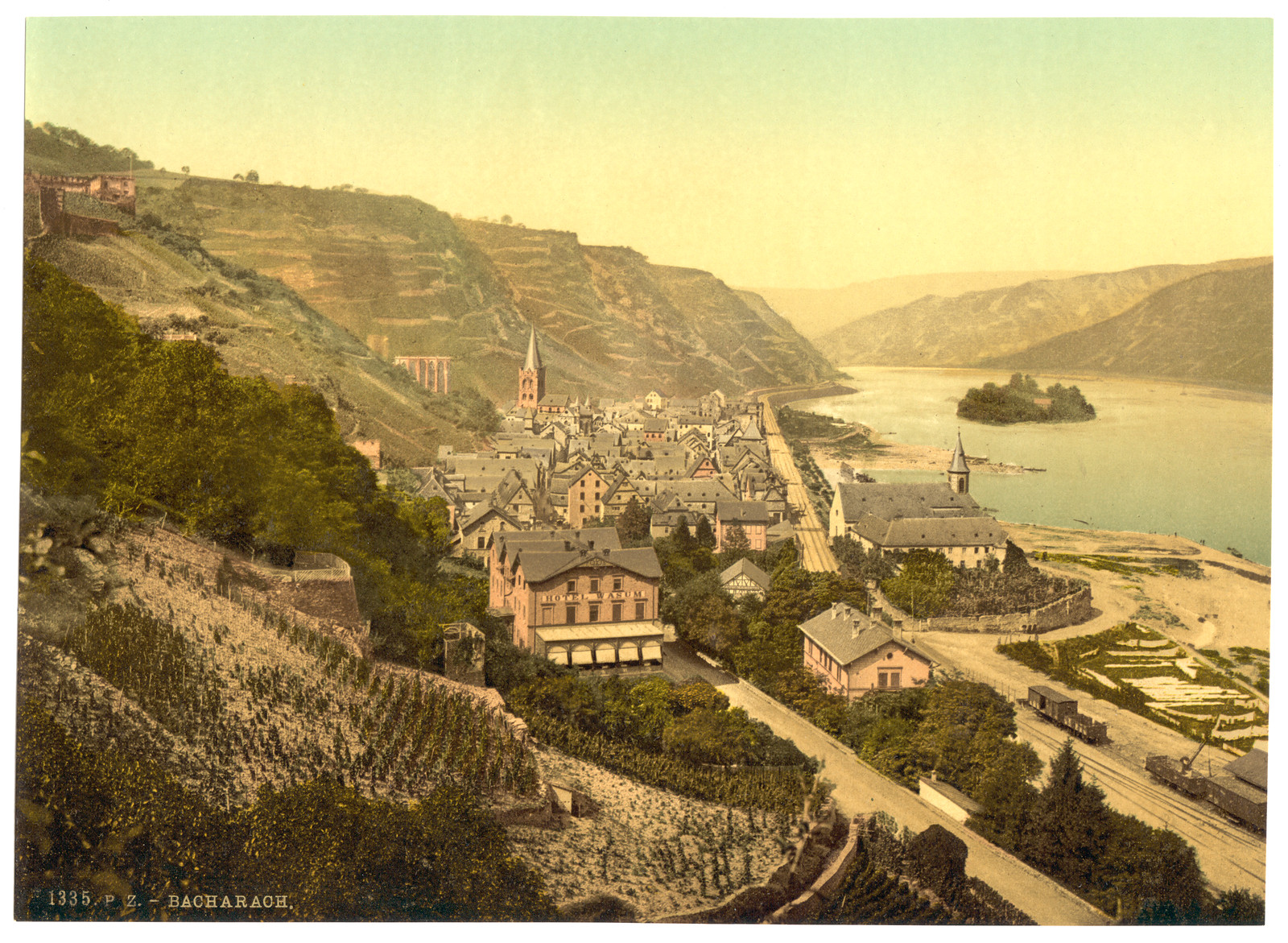 General view Bacharach the Rhine Germany, [between ca. 1890 and ca. 1900]. — historic print