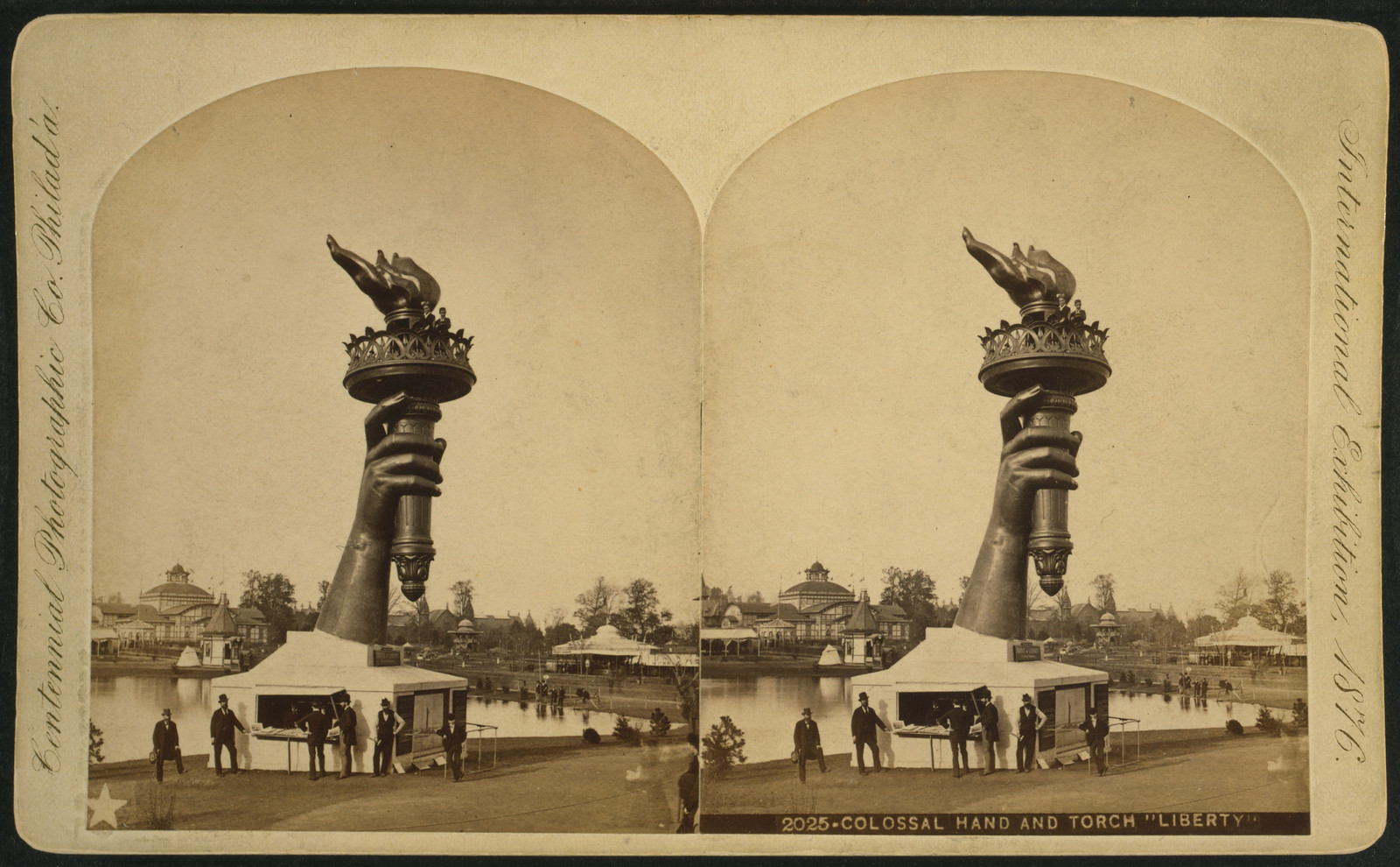 Colossal hand and torch Liberty"", Philada. : Centennial Photographic Co., c1876. — historic photograph