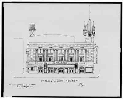 [New Victoria Theatre, Belmont Ave. and Sheffield Ave., Chicago, Illinois] / AFD 1935.