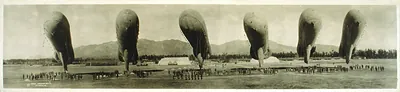 Balloons at rest, Arcadia, Cal.