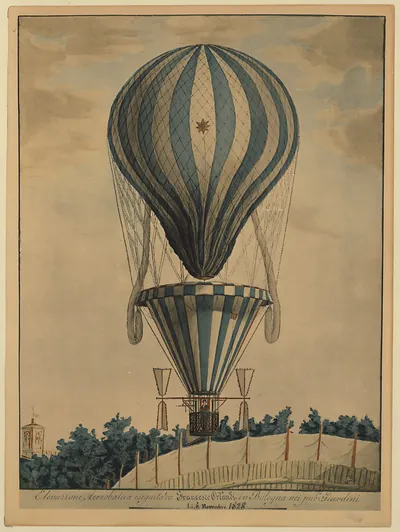 Elevazione aereobatica eseguita da Francesco Orlandi in Bologna, 1828