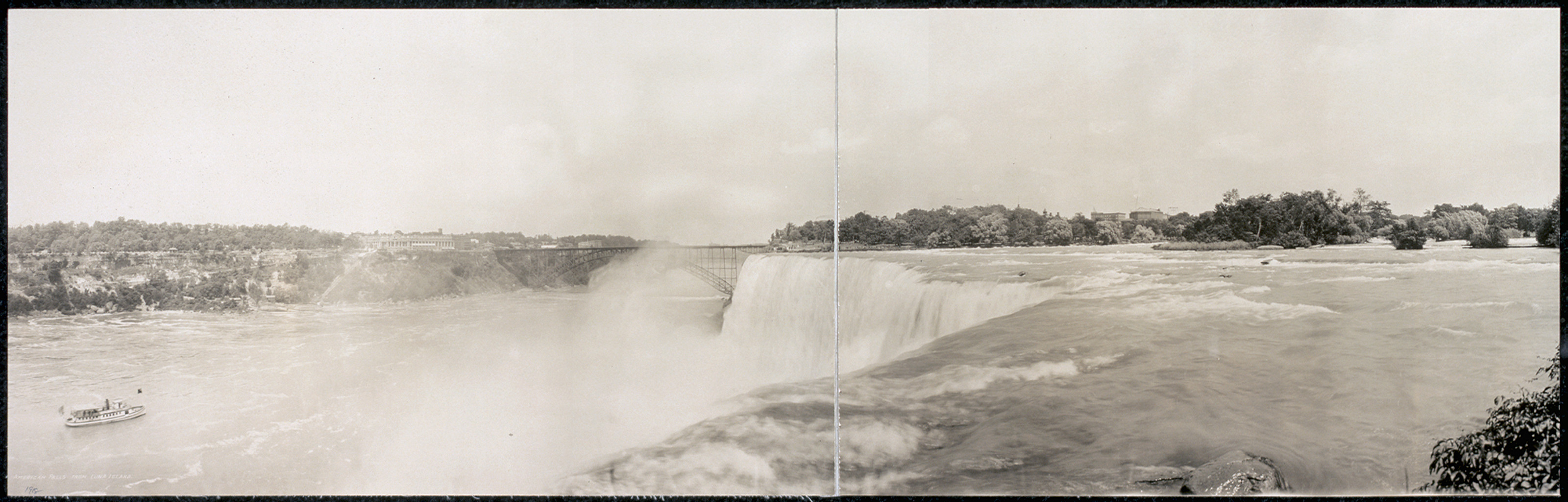 American Falls Luna Island Niagra, New York, 1918, 1918 — historic image