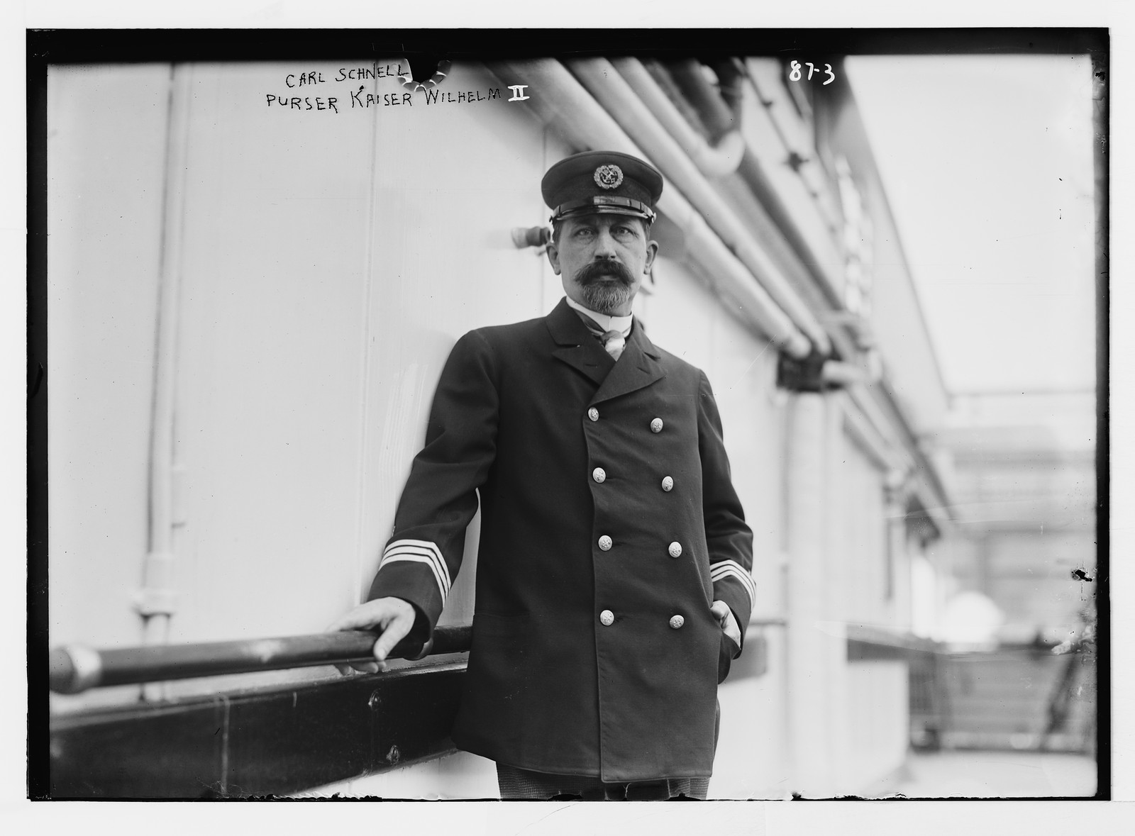 Carl Schnell, purser of boat "Kaiser Wilhelm II", n/a — historic photograph