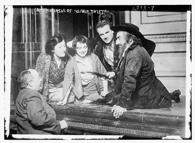 At rehearsal of OLIVER TWIST