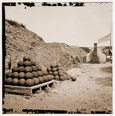 Charleston South Carolina (vicinity). Interior view of Fort Johnson. (Morris Island